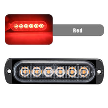 Load image into Gallery viewer, 12V 24V Ultra Thin 6SMD LED Strobe Warning Light Emergency Light Grill Breakdown Auto Flashing For SUV Truck Motorcycle Lightbar
