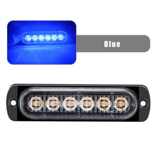 Load image into Gallery viewer, 12V 24V Ultra Thin 6SMD LED Strobe Warning Light Emergency Light Grill Breakdown Auto Flashing For SUV Truck Motorcycle Lightbar
