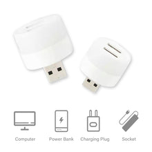 Load image into Gallery viewer, 2 IN 1 USB Plug Lamp Small Night Light Computer Mobile Power Charging Mini Book Lamps LED Eye Protection Square Reading Light

