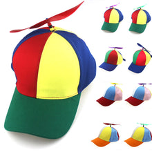 Load image into Gallery viewer, Funny Helicopter Propeller Baseball Caps Colorful Patchwork Cap Sun Children Boys Girls Snapback Hat
