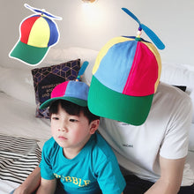 Load image into Gallery viewer, Funny Helicopter Propeller Baseball Caps Colorful Patchwork Cap Sun Children Boys Girls Snapback Hat
