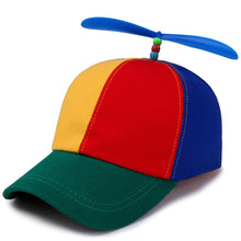 Load image into Gallery viewer, Funny Helicopter Propeller Baseball Caps Colorful Patchwork Cap Sun Children Boys Girls Snapback Hat
