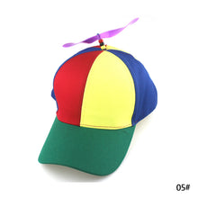 Load image into Gallery viewer, Funny Helicopter Propeller Baseball Caps Colorful Patchwork Cap Sun Children Boys Girls Snapback Hat
