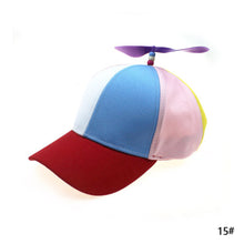 Load image into Gallery viewer, Funny Helicopter Propeller Baseball Caps Colorful Patchwork Cap Sun Children Boys Girls Snapback Hat
