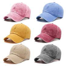 Load image into Gallery viewer, Outdoor Spring Summer Cap Women Ponytail Baseball Cap Fashion Hats Men Baseball Cap Cotton Simple Vintag Visor Casual Cap
