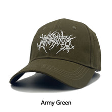 Load image into Gallery viewer, Adjstable Embroidery Gothic Street Punk Frauen Baseball Cap Men Cotton Pure Black Sports Caps Women Hip Hop Dad Hat

