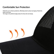 Load image into Gallery viewer, Adjustable Summer New Hollow Out Breathable Caps Monochrome Sun Visor Man Big Brim Baseball Cap
