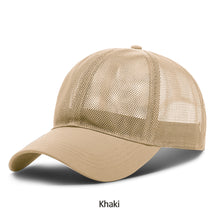 Load image into Gallery viewer, Adjustable Summer New Hollow Out Breathable Caps Monochrome Sun Visor Man Big Brim Baseball Cap

