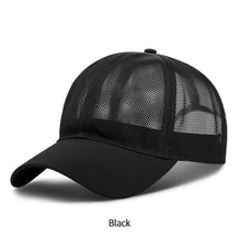 Load image into Gallery viewer, Adjustable Summer New Hollow Out Breathable Caps Monochrome Sun Visor Man Big Brim Baseball Cap
