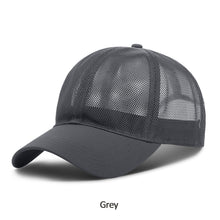 Load image into Gallery viewer, Adjustable Summer New Hollow Out Breathable Caps Monochrome Sun Visor Man Big Brim Baseball Cap
