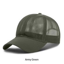 Load image into Gallery viewer, Adjustable Summer New Hollow Out Breathable Caps Monochrome Sun Visor Man Big Brim Baseball Cap
