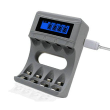 Load image into Gallery viewer, BTY-C704A4 Battery Charger 4 Slot Li-ion Li-fe Ni-MH Ni-CD Smart Fast Charger for 18650 26650 6F22 9V AA AAA 16340 14500 Battery Charger
