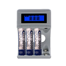 Load image into Gallery viewer, BTY-C704A4 Battery Charger 4 Slot Li-ion Li-fe Ni-MH Ni-CD Smart Fast Charger for 18650 26650 6F22 9V AA AAA 16340 14500 Battery Charger
