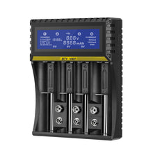 Load image into Gallery viewer, BTY-V407 Battery Charger Li-ion Li-fe Ni-MH Ni-CD Smart Fast Charger for 18650 26650 6F22 9V AA AAA 16340 14500 Battery Charger
