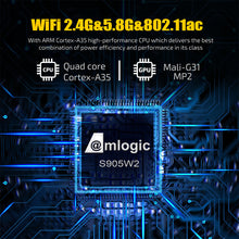 Load image into Gallery viewer, X98Q Android 11.0 TV Box Amlogic S905W2 2GB 16GB 2.4G 5G WiFi Support H.265 AV1 Wifi HDR Smart Set top Box 1GB 8GB X98 Q PK X96Q
