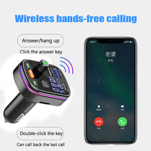 Load image into Gallery viewer, Bluetooth 5.0 Wireless FM Transmitter Dual Display PD 20W Fast Charging Dual USB Charger Handsfree Car Kit FM Modulator
