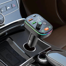 Load image into Gallery viewer, Bluetooth 5.0 Wireless FM Transmitter Dual Display PD 20W Fast Charging Dual USB Charger Handsfree Car Kit FM Modulator
