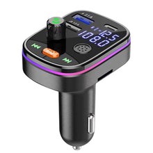 Load image into Gallery viewer, Bluetooth 5.0 Wireless FM Transmitter Dual Display PD 20W Fast Charging Dual USB Charger Handsfree Car Kit FM Modulator
