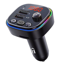 Load image into Gallery viewer, C20 Car Cigarette lighter FM Transmitter Audio Player Bluetooth With Colorful lights MP3 Player Dual USB 5V 3.1A Fast Charger
