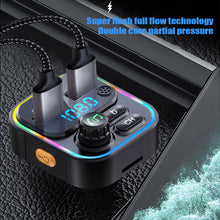 Load image into Gallery viewer, FM Transmitter Bluetooth 5.0 Car Handsfree Audio Mp3 Player Adapter USB 22.5W Quick Charging Type-C Fast Charger FM Modulator
