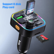 Load image into Gallery viewer, FM Transmitter Bluetooth 5.0 Car Handsfree Audio Mp3 Player Adapter USB 22.5W Quick Charging Type-C Fast Charger FM Modulator
