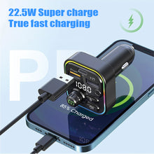 Load image into Gallery viewer, FM Transmitter Bluetooth 5.0 Car Handsfree Audio Mp3 Player Adapter USB 22.5W Quick Charging Type-C Fast Charger FM Modulator
