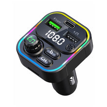 Load image into Gallery viewer, FM Transmitter Bluetooth 5.0 Car Handsfree Audio Mp3 Player Adapter USB 22.5W Quick Charging Type-C Fast Charger FM Modulator
