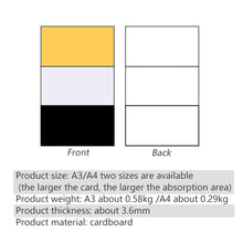 Load image into Gallery viewer, A3/A4 Fold Photography Reflection Card Portable Light Guide Plate Photography White Black Silver Golden Reflector Board Prop 2 Side Shooting Shading Plate For Photo Studio
