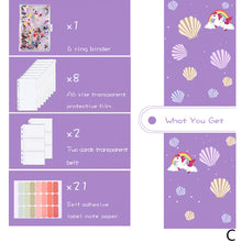 Load image into Gallery viewer, A6 Binder Budget PVC Planner Pockets Expense Budget Sheets Notebook Cash Envelope Organizer System with Clear Zipper Pocket
