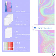 Load image into Gallery viewer, A6 Binder Budget PVC Planner Pockets Expense Budget Sheets Notebook Cash Envelope Organizer System with Clear Zipper Pocket
