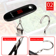 Load image into Gallery viewer, 50Kg 10g Portable Digital Travel Scale Luggage Scale Hanging Digital Scale with Backlight Electronic Fishing Weights Pocket Scale
