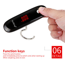 Load image into Gallery viewer, 50Kg 10g Portable Digital Travel Scale Luggage Scale Hanging Digital Scale with Backlight Electronic Fishing Weights Pocket Scale

