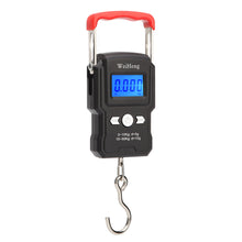 Load image into Gallery viewer, 50Kg/5g LCD Digital Scale with Backlight Portable Hanging Hook Scale Double Accuracy Fishing Travel Mini Electronic Weighing Scale
