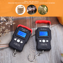 Load image into Gallery viewer, 50Kg/5g LCD Digital Scale with Backlight Portable Hanging Hook Scale Double Accuracy Fishing Travel Mini Electronic Weighing Scale
