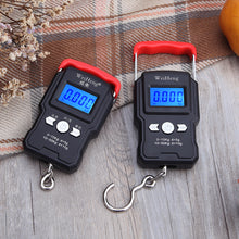 Load image into Gallery viewer, 50Kg/5g LCD Digital Scale with Backlight Portable Hanging Hook Scale Double Accuracy Fishing Travel Mini Electronic Weighing Scale
