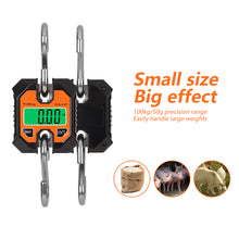 Load image into Gallery viewer, 100KG 50g Digital Fishing Scale Large Screen Portable Hunting Weighing Scale Industrial Digital Scale with Backlight Hook
