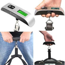 Load image into Gallery viewer, 50kg Digital Luggage Scale Travel Portable Suitcase Hanging Scales Digital Scale with Backlight Electronic Fishing Weights Pocket Scale
