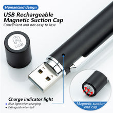 Load image into Gallery viewer, USB Rechargeable Medical Handy Pen Light with Scale Mini Nursing Flashlight LED Torch Lamp With Stainless Steel Clip Pocket Led Flashlight
