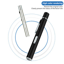 Load image into Gallery viewer, USB Rechargeable Medical Handy Pen Light with Scale Mini Nursing Flashlight LED Torch Lamp With Stainless Steel Clip Pocket Led Flashlight
