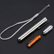 Load image into Gallery viewer, 365/395nm Stainless Steel Mini Pocket Lamp Led 365/395 UV Flashlight Torch Ultra Violet Light AAA Battery for Marker Checker Detection
