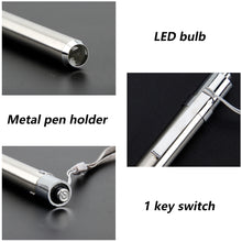 Load image into Gallery viewer, 365/395nm Stainless Steel Mini Pocket Lamp Led 365/395 UV Flashlight Torch Ultra Violet Light AAA Battery for Marker Checker Detection
