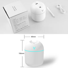 Load image into Gallery viewer, Portable 250ml USB Chargeable Air Humidifier Mute Aromatherapy Aroma Oil Diffuser with Night Light Cool Mist Sprayer Plants Purifier for Bedroom Home Car
