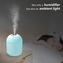 Load image into Gallery viewer, Portable 250ml USB Chargeable Air Humidifier Mute Aromatherapy Aroma Oil Diffuser with Night Light Cool Mist Sprayer Plants Purifier for Bedroom Home Car
