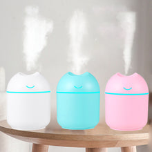 Load image into Gallery viewer, Portable 250ml USB Chargeable Air Humidifier Mute Aromatherapy Aroma Oil Diffuser with Night Light Cool Mist Sprayer Plants Purifier for Bedroom Home Car
