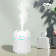 Load image into Gallery viewer, Portable 250ml USB Chargeable Air Humidifier Mute Aromatherapy Aroma Oil Diffuser with Night Light Cool Mist Sprayer Plants Purifier for Bedroom Home Car
