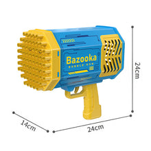 Load image into Gallery viewer, Bubbles Gun 69 Holes Bubbles Rocket Machine Gun-Shape Soap Launcher with Light Automatic Soap Blower Toys for Kids Children Gift

