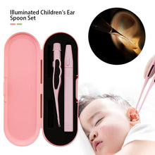 Load image into Gallery viewer, 1 Set Baby Ear Cleaner Ear Wax Removal Tool Luminous Earpick Ear Cleaning Earwax Remover Ear Curette Light Ear Spoon Tweezers
