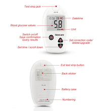 Load image into Gallery viewer, Blood Glucose Meter High Precision Measurement Voice Broadcast Smart Code-Free Auto Strip Measuring Blood Sugar Micro Blood Collection
