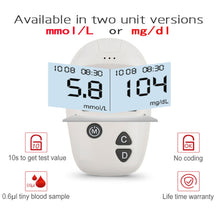 Load image into Gallery viewer, Blood Sugar Test Kit Diabetes Blood Glucose Meter Monitor Kit with 50 Test Strips and 50 Lancets Sugar Machine Blood Glucose Meter
