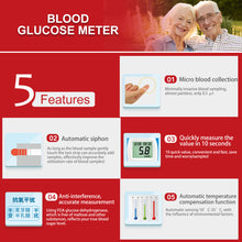 Load image into Gallery viewer, Blood Sugar Test Kit Diabetes Blood Glucose Meter Monitor Kit with 50 Test Strips and 50 Lancets Sugar Machine Blood Glucose Meter
